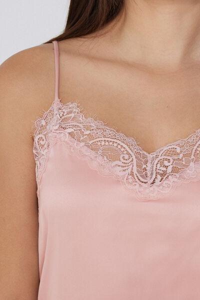 Pink Narrow Shoulder Straps Camisole, 5701_313Y, large image number 3