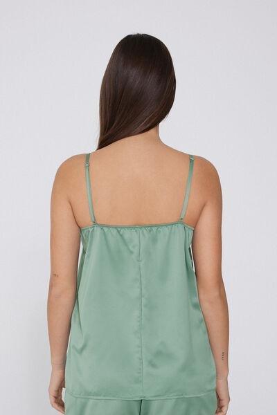 Green Narrow Shoulder Straps Camisole, 5701_321Y, large image number 2