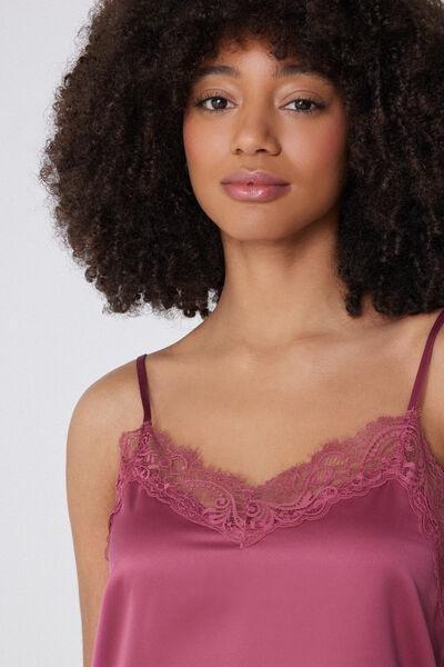 Pink Narrow Shoulder Straps Camisole, 5701_322Y, large image number 3