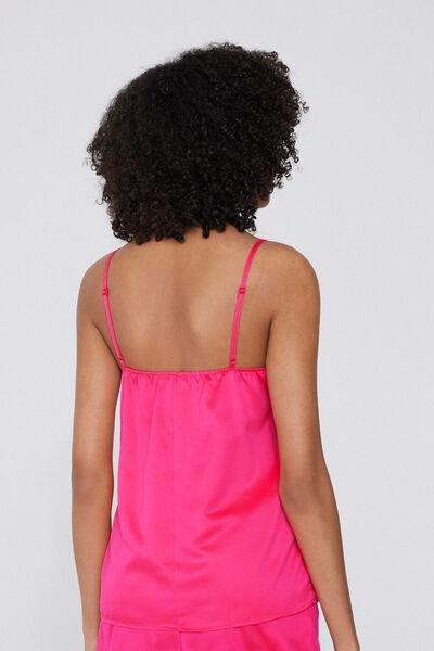 Pink Narrow Shoulder Straps Camisole, 5701_545Y, large image number 2