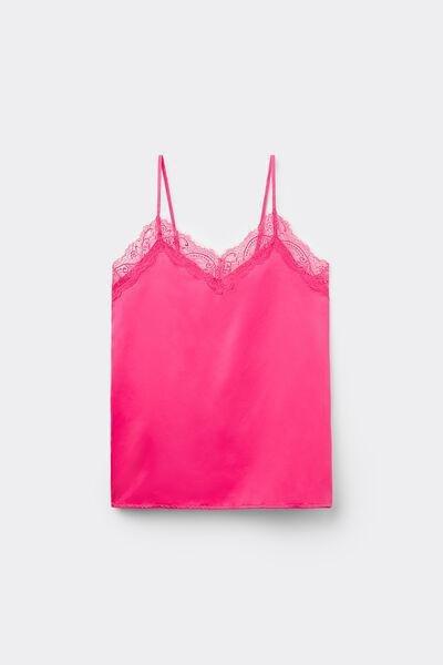 Pink Narrow Shoulder Straps Camisole, 5701_545Y, large image number 4