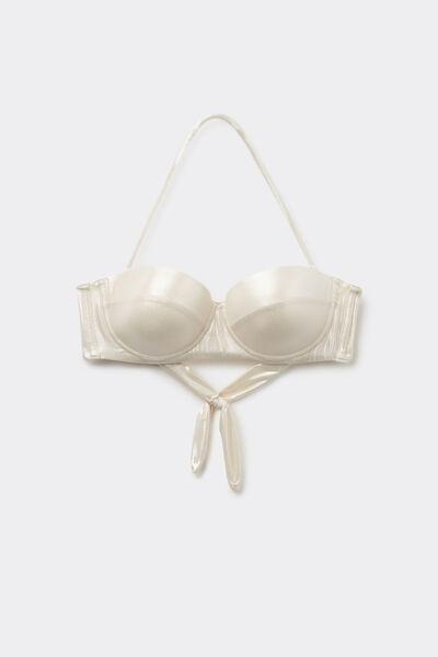 Cream Graduated Bandeau Bikini Top, , large image number 4