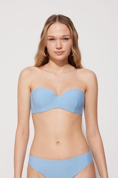 Blue Graduated Bandeau Bikini Top, 5701_527Y, large image number 1