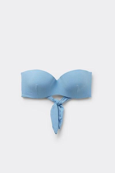 Blue Graduated Bandeau Bikini Top, 5701_527Y, large image number 4