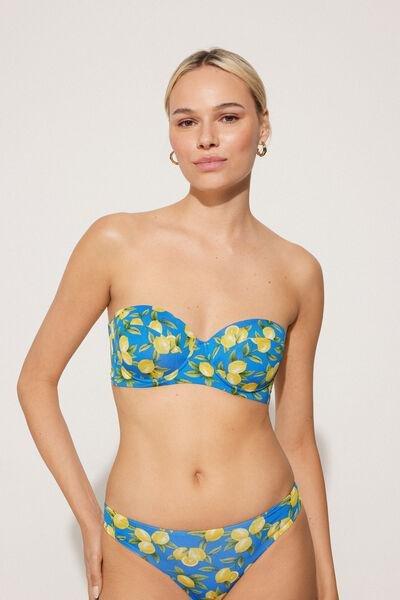 Yellow Padded Bandeau Bikini Top, 5701_900Y, large image number 0