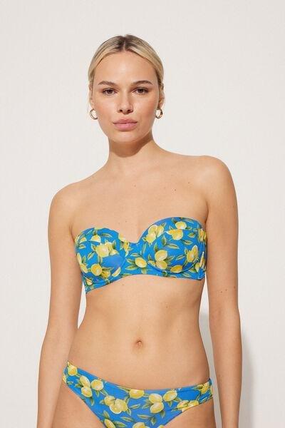 Yellow Padded Bandeau Bikini Top, 5701_900Y, large image number 1