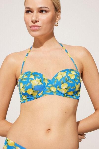 Yellow Padded Bandeau Bikini Top, 5701_900Y, large image number 3