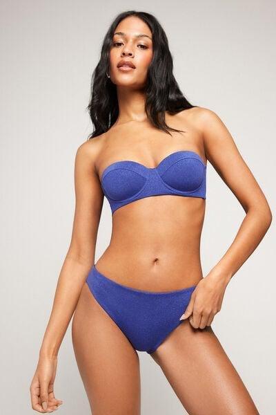 Blue Glimmer Diva Padded Bandeau Bikini Top, 5701_293Z, large image number 0