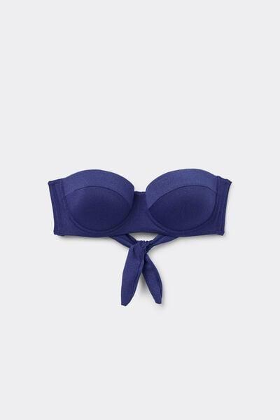 Blue Glimmer Diva Padded Bandeau Bikini Top, 5701_293Z, large image number 4