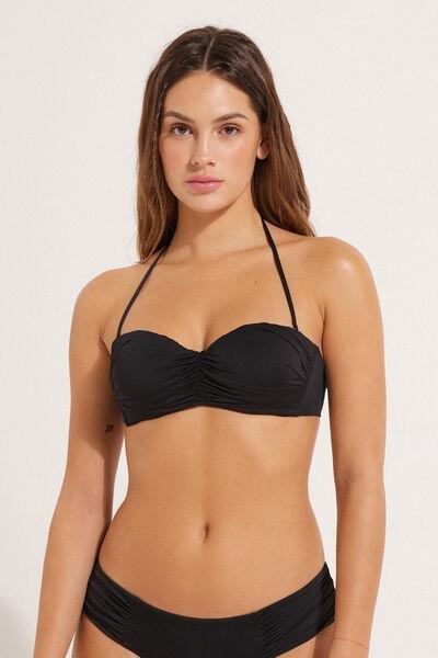 Black Padded Bandeau Bikini Top, , large image number 0