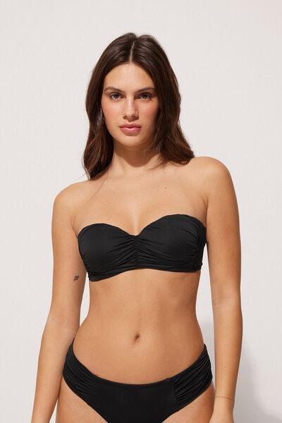 Black Padded Bandeau Bikini Top, , large image number 0