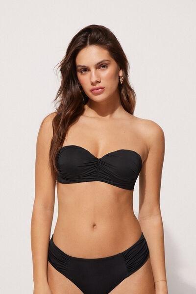 Black Padded Bandeau Bikini Top, , large image number 1