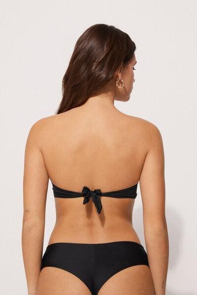 Black Padded Bandeau Bikini Top, , large image number 2