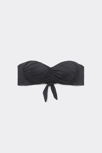 Black Padded Bandeau Bikini Top, , large image number 4