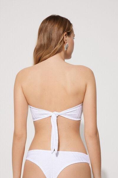 White Bandeau Bikini Top, White, large image number 2