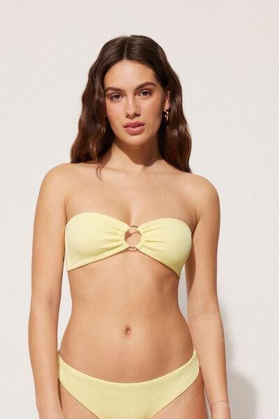 Yellow Dreamy Effect Bandeau Bikini Top, 5701_494Y, large image number 0