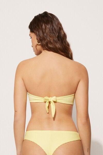 Yellow Dreamy Effect Bandeau Bikini Top, 5701_494Y, large image number 2