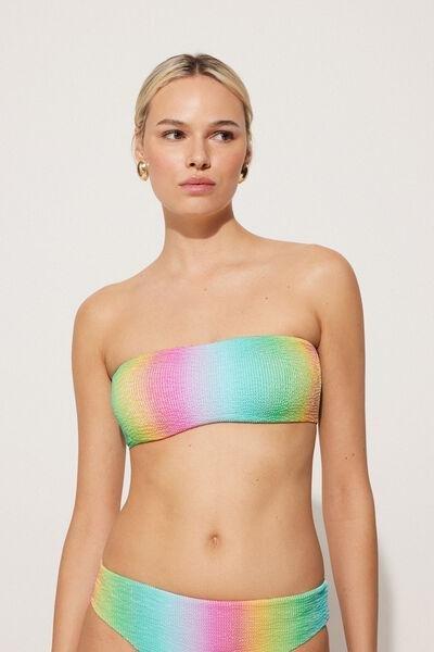 Multicolour Padded Bandeau Bikini Top, , large image number 0