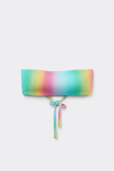 Multicolour Padded Bandeau Bikini Top, , large image number 4