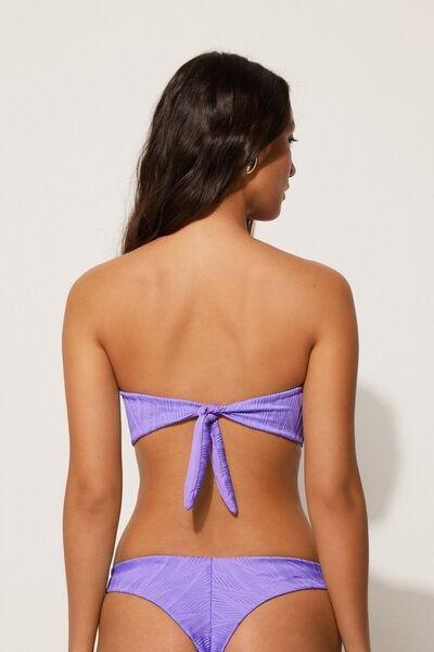 Lilac Chevron Bandeau Bikini Top, , large image number 2