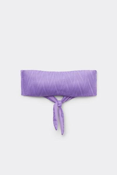 Lilac Chevron Bandeau Bikini Top, , large image number 4