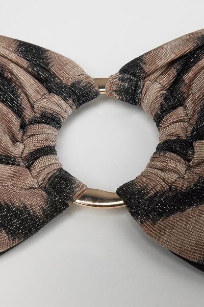 Brown Chevron Shine Bandeau Bikini Top, 5701_295Z, large image number 5