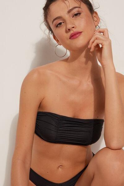 Black Bandeau Bikini Top, , large image number 1