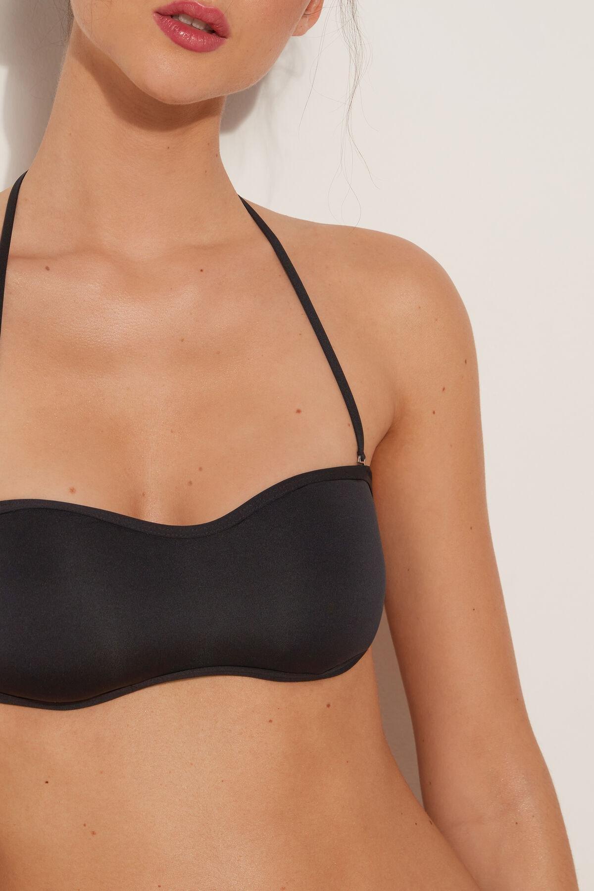 Black Bandeau Bikini Top, , large image number 6