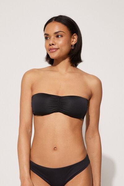Black Removable Padding Bandeau Bikini, , large image number 1