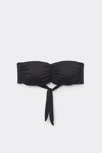 Black Removable Padding Bandeau Bikini, , large image number 4