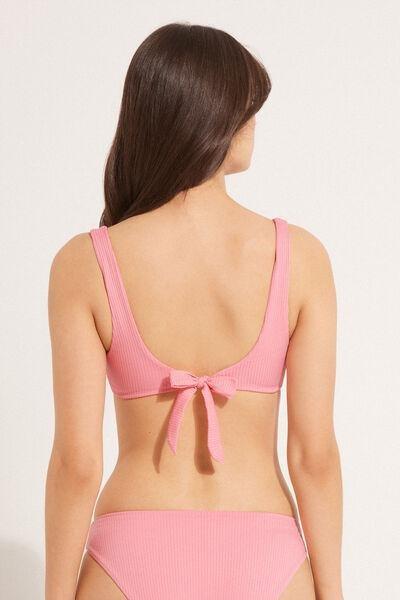 PINK DIAMOND Recycled Ribbed Microfibre Bikini Bra Top with Removable Padding, , large image number 2