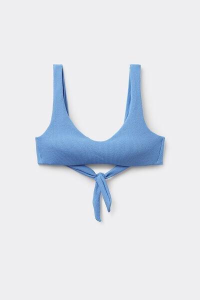 Blue Ribbed Bikini Top, 5701_525Y, large image number 4