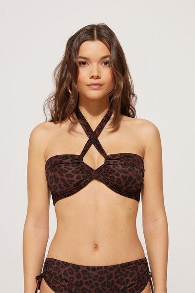 Brown Non-Padded Bikini Top, 5701_512Y, large image number 1
