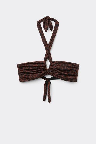 Brown Non-Padded Bikini Top, 5701_512Y, large image number 2