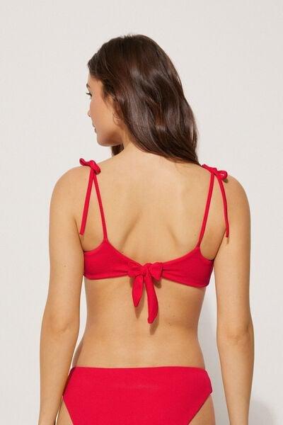 Red Ribbed Bikini Top, 5701_273U, large image number 2
