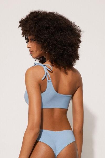 Blue One-Shoulder Bikini Top, 5701_527Y, large image number 1