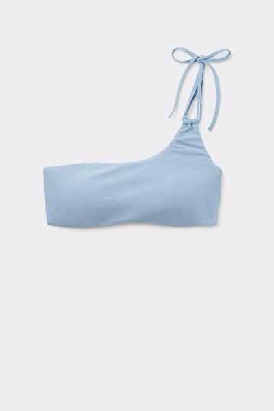Blue One-Shoulder Bikini Top, 5701_527Y, large image number 4