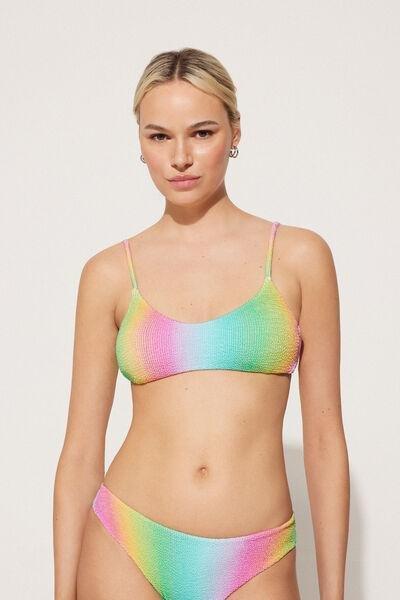 Multicolour Crinkle Bikini Top, , large image number 0