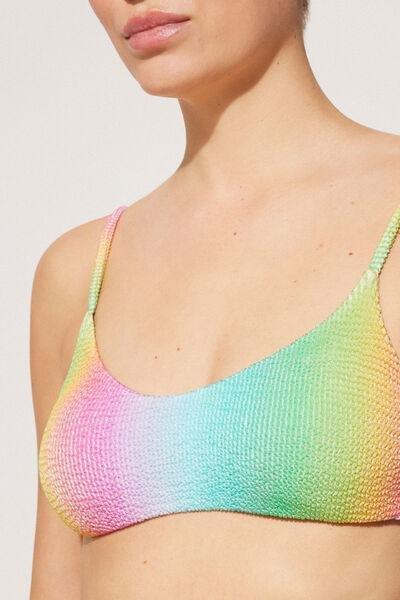 Multicolour Crinkle Bikini Top, , large image number 3