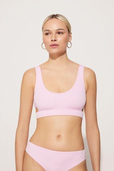 Pink Ribbed Bikini Top, 5701_899Y, medium