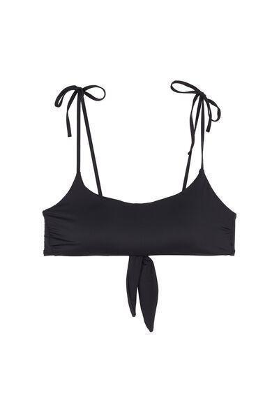 توب بيكيني بلون أسود عادي ، للنساء, , large image number 4