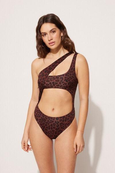 Brown One-Piece Swimsuit, , large image number 0