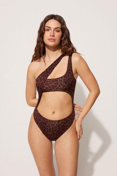 Brown One-Piece Swimsuit, , large image number 1