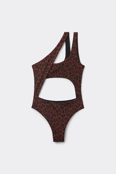 Brown One-Piece Swimsuit, , large image number 4
