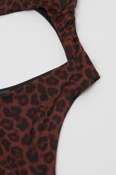 Brown One-Piece Swimsuit, 5701_512Y, large image number 6