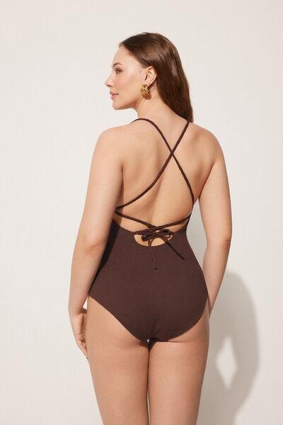 Brown Dreamy Effect One-Piece Swimsuit, , large image number 2