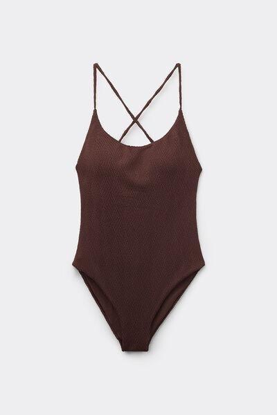 Brown Dreamy Effect One-Piece Swimsuit, , large image number 4