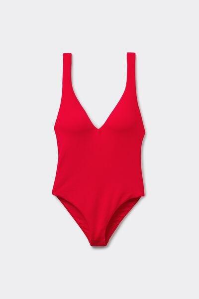 Red One-Piece Triangle Swimsuit, , large image number 4