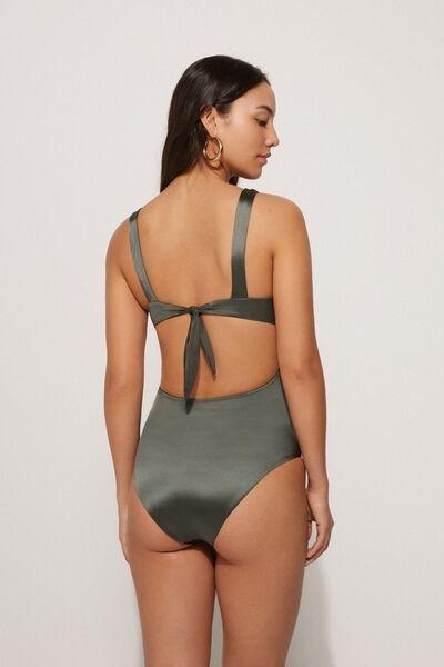 Green One-Piece Triangle Swimsuit, , large image number 2