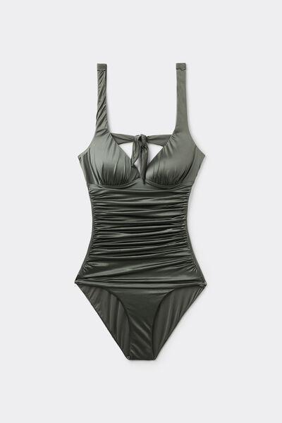 Green One-Piece Triangle Swimsuit, , large image number 4
